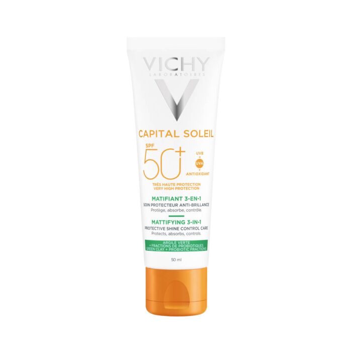 Ежедневный матирующий уход для жирной проблемной кожи 3-в-1 SPF50+