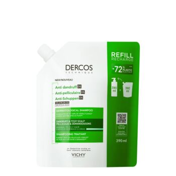 Интенсивный шампунь-уход для нормальных и жирных волос - сменный блок (рефил), 390 мл