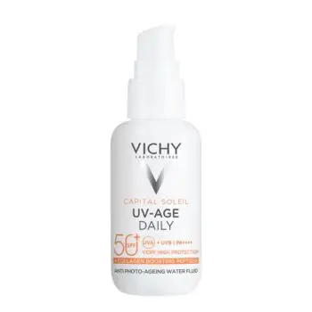 Невесомый солнцезащитный флюид для лица против признаков фотостарения &laquo;UV-age daily&raquo; SPF 50+