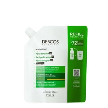 Интенсивный шампунь-уход против перхоти для сухих волос - сменный блок (рефил), 390 мл