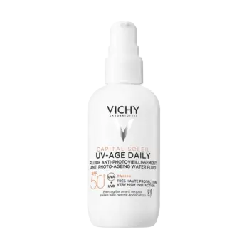 Невесомый солнцезащитный флюид для лица против признаков фотостарения «UV-age daily» SPF 50+ 80 мл