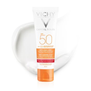 Антивозрастной солнцезащитный уход 3 в 1 с антиоксидантами SPF 50