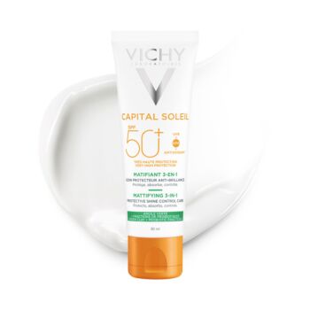 Ежедневный матирующий уход для жирной проблемной кожи 3-в-1 SPF 50+