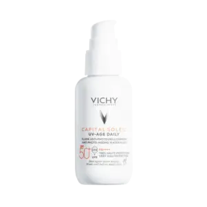 Невесомый солнцезащитный флюид для лица против признаков фотостарения «UV-age daily» SPF 50+