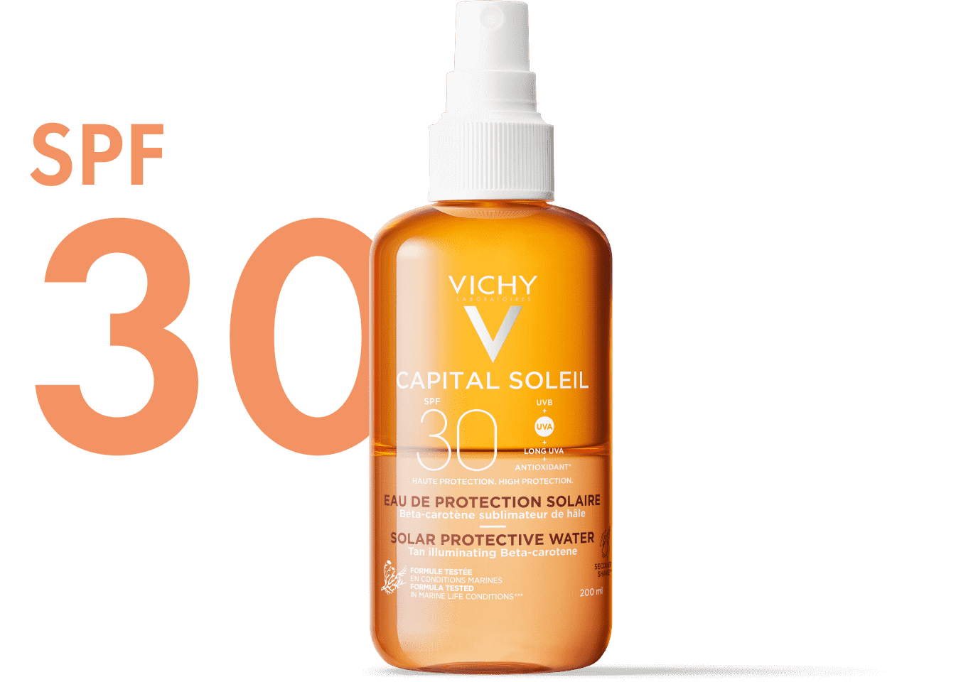 Двухфазный солнцезащитный спрей активатор загара SPF 30