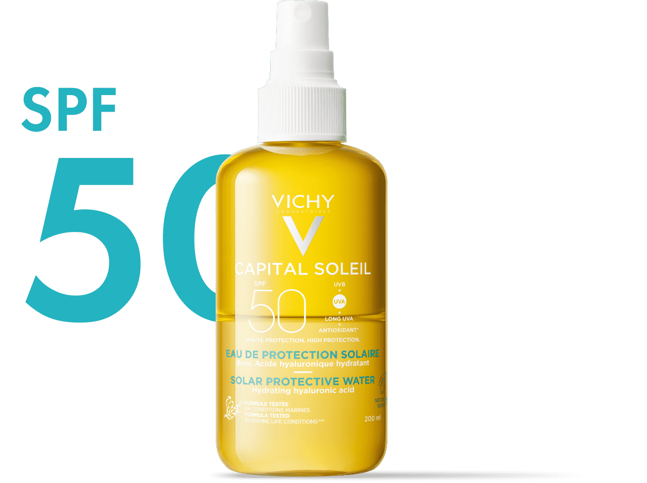 Двухфазный солнцезащитный спрей активатор загара SPF 50