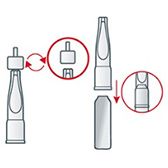 Наденьте аппликатор на ампулу